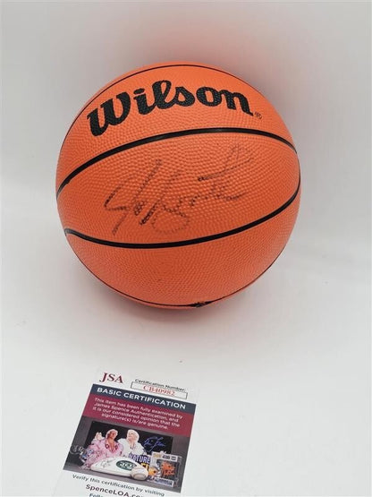 Joe Smith Signed Wilson 8" Mini Basketball 1995 #1 Draft Pick JSA Authenticated