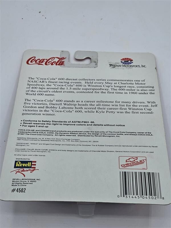 COCA-COLA 600 # 1 MONTE CARLO REVELL RACING 1:64 SCALE CAR