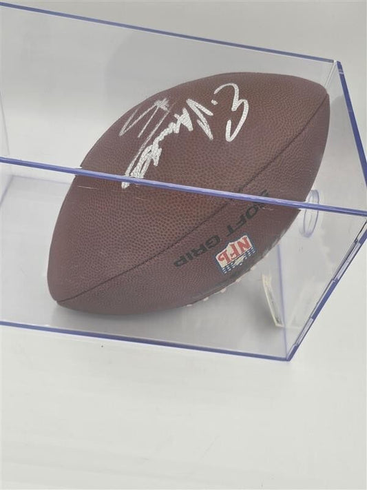 Edgerrin James Signed Official Wilson NFL Football Autograph with Case NO COA