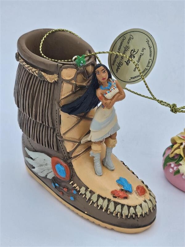 Disney Once Upon A Slipper Collection Rapunzel and Pocahontas by Bradford