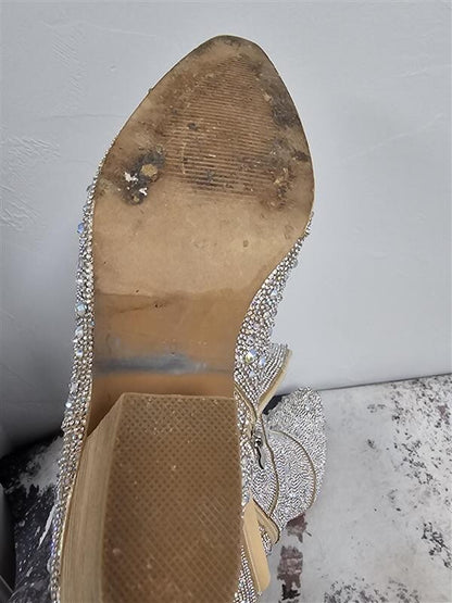Arider Girl Rose Gold Rhinestone Pointed Toe Western Boots Size 10