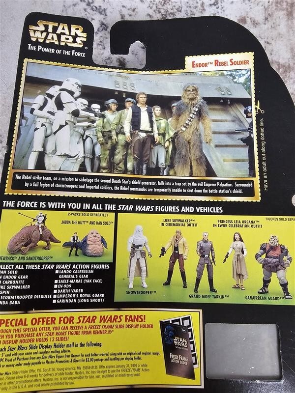 1997 Star Wars POTF Endor Rebel Soldier w/ Survival Backpack and Blaster Rifle