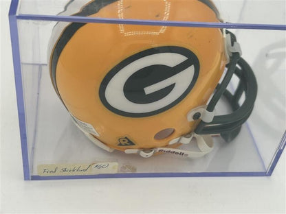 Green Bay Packers Mini Helmet faded Fred Stickland signature