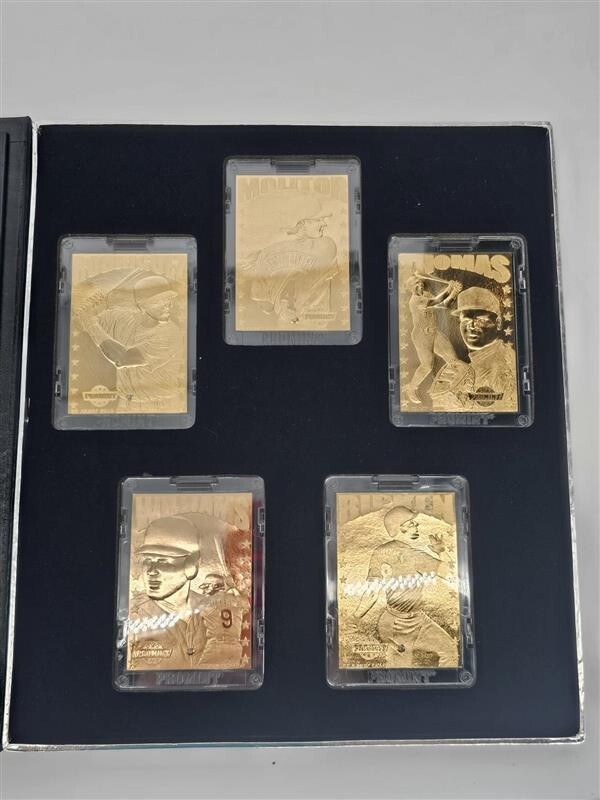 1997 BASEBALL DIAMOND EDITION SERIES 22K GOLD 10 CARDS Maddox, Ripken, etc w/COA