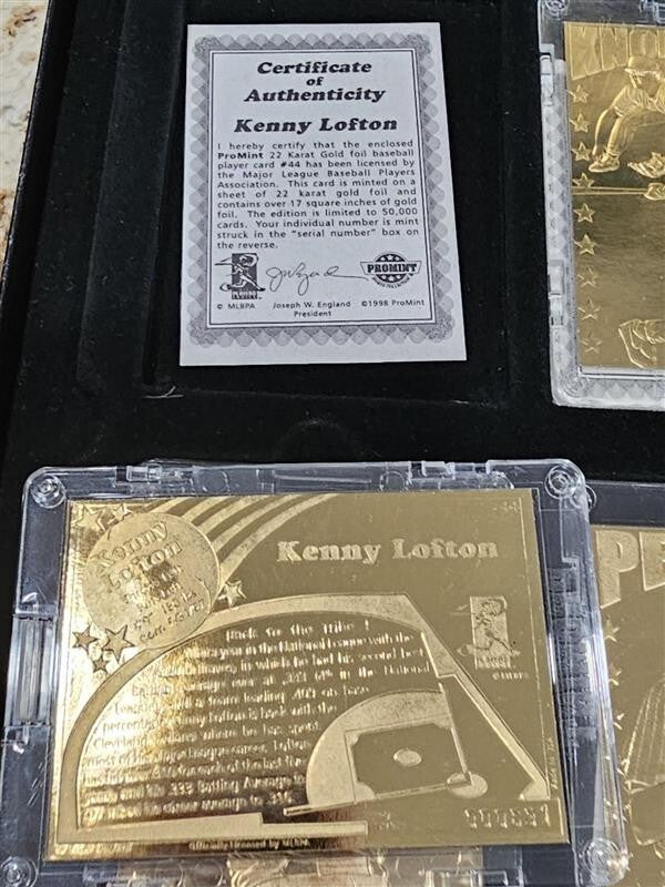 24 Karat Gold Card Collector Series 8 Cards - Galarraga, Pettitte, Sosa, etc.
