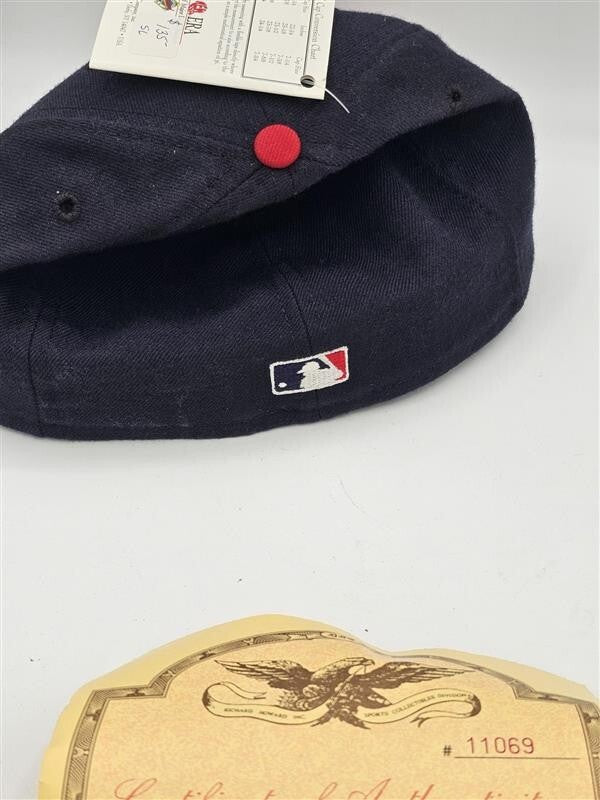Hank Aaron Signed Auto Atlanta Braves Fitted Hat MLB COA