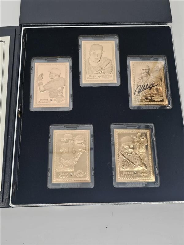 1997 BASEBALL DIAMOND EDITION SERIES 22K GOLD 10 CARDS Maddox, Ripken, etc w/COA