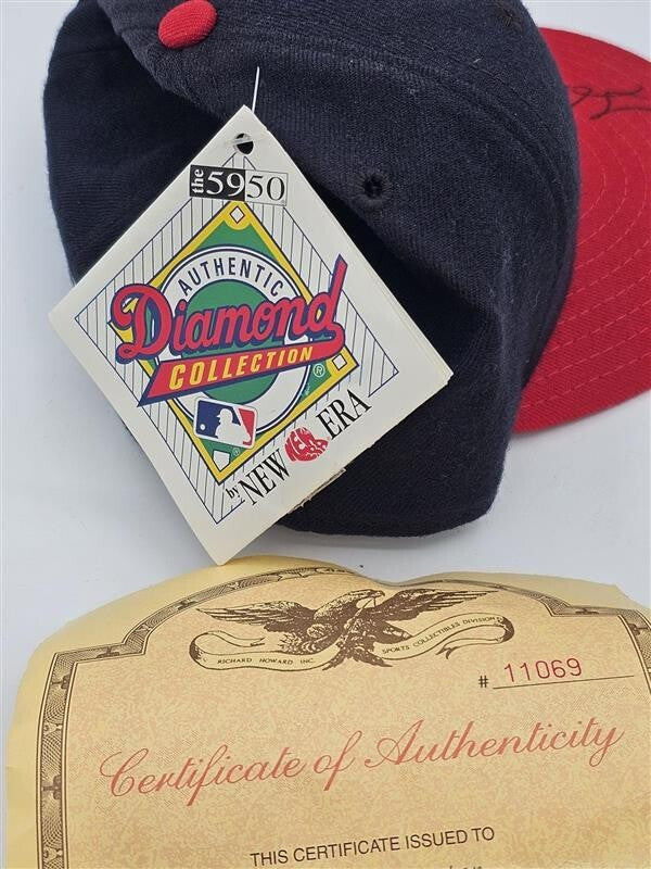Hank Aaron Signed Auto Atlanta Braves Fitted Hat MLB COA