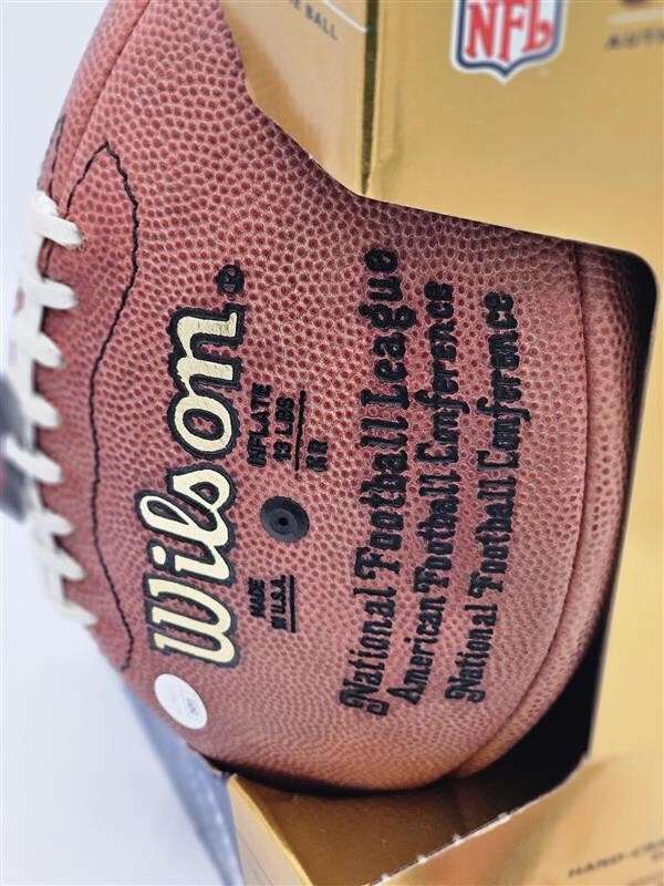 JIM PLUNKETT SIGNED On Field NFL Game FOOTBALL - JSA - CB40955