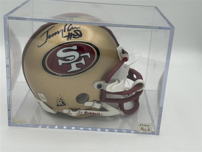 Jerry Rice 49ers Signed Riddell Speed Mini Helmet