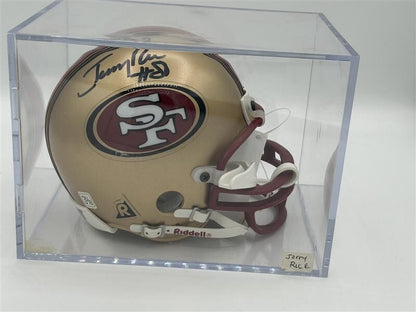 Jerry Rice 49ers Signed Riddell Speed Mini Helmet