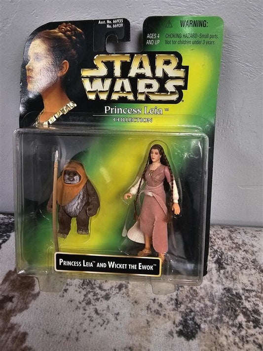 1997 Star Wars Princess Leia Collection Princess Leia and Wicket The Ewok