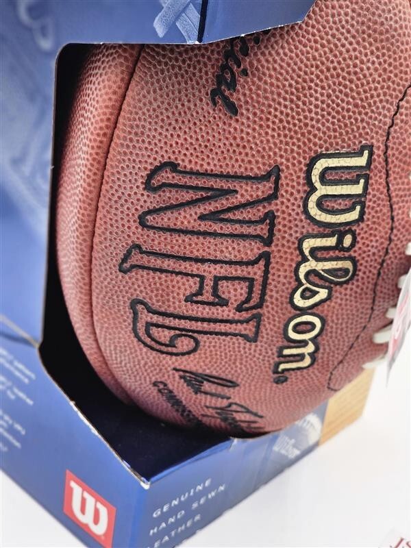 JIM PLUNKETT SIGNED On Field NFL Game FOOTBALL - JSA - CB40955