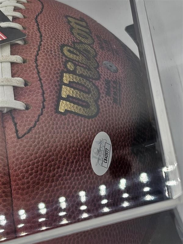 Authenticated Eli Manning Signed Football - IN CASE - JSA - CB40977