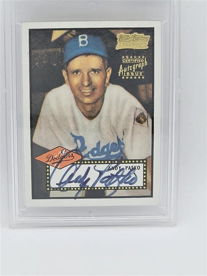 2001 Topps Team Topps Legends Andy Pafko Autograph Issue in hard plastic case