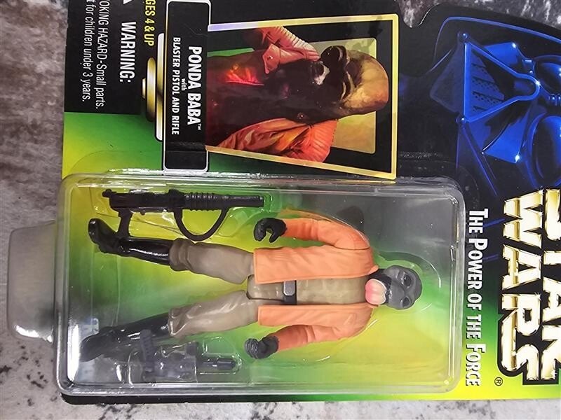 1996 Star Wars Power of the Force Ponda Baba w/Blaster Pistol and Rifle