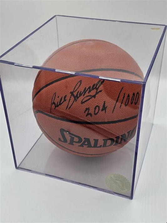 Bill Russell Autographed Signed Basketball with Display Case w/ COA Inscribed