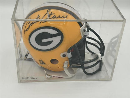 Bart Starr AUTOGRAPHED Riddell Speed Mini Helmet, Green Bay Packers w/COA