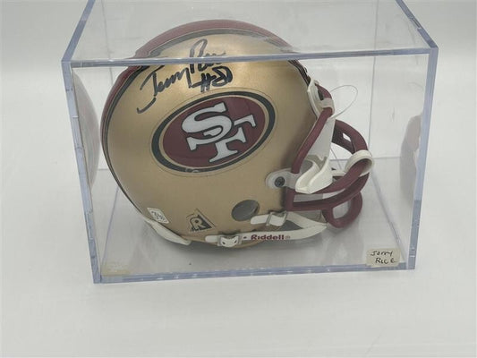 Jerry Rice 49ers Signed Riddell Speed Mini Helmet