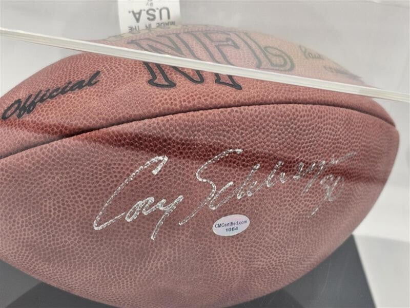 Detroit Lions Cory Schlesinger #30 Signed Football COA