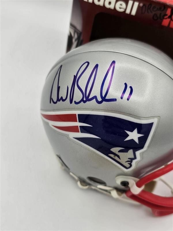 Drew Bledsoe Signed New England Patriots Speed Mini Helmet