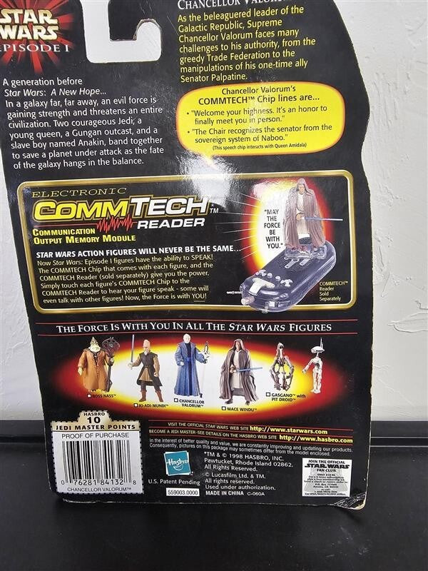 1998 Hasbro Star Wars Episode 1 Chancellor Valorum Action Figure