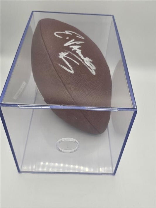 Edgerrin James Signed Official Wilson NFL Football Autograph with Case NO COA