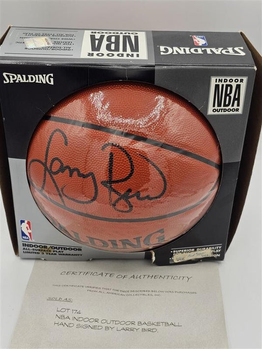 Boston Celtics Larry Bird Signed Basketball Spalding