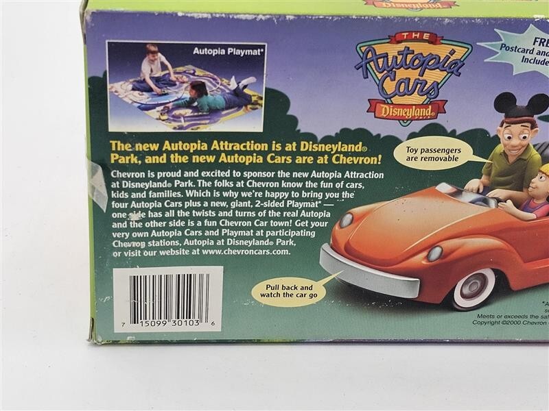 Disneyland Chevron Collectible Car:  The Autopia Cars, Suzy Orange, NEW