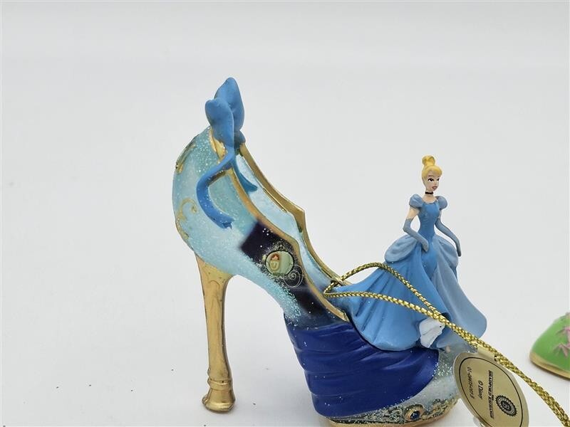 Bradford Exchange Disney Once upon A Slipper Ornaments Cinderella and Mulan