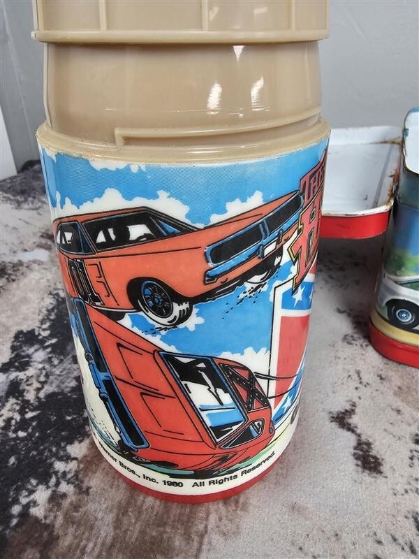 1980 Dukes Of Hazzard Lunch Box And Thermos Bo & Luke Duke General Lee Daisy