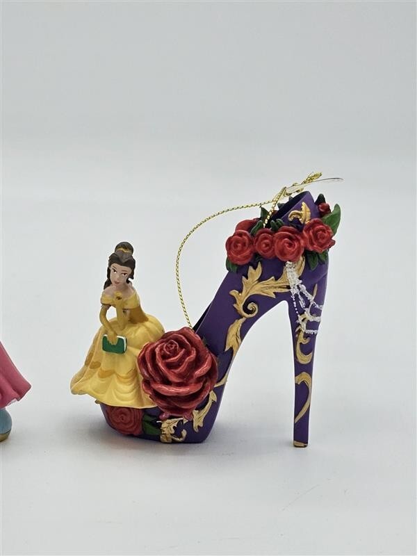 Bradford Exchange Disney Once upon A Slipper Ornaments Aurora and Belle