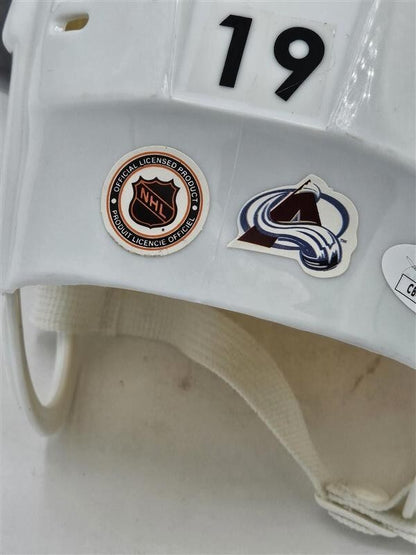JOE SAKIC Signed Colorado Avalanche White Mini Helmet- JSA - CB40997