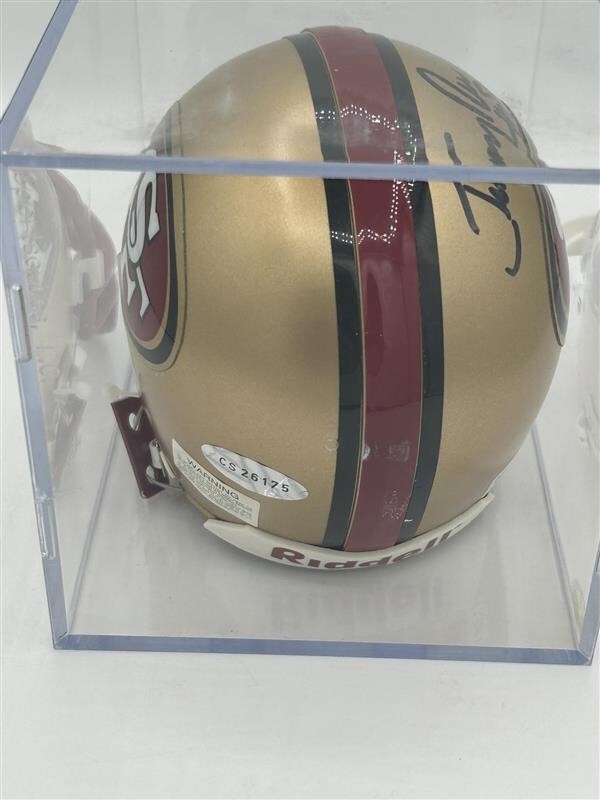 Jerry Rice 49ers Signed Riddell Speed Mini Helmet