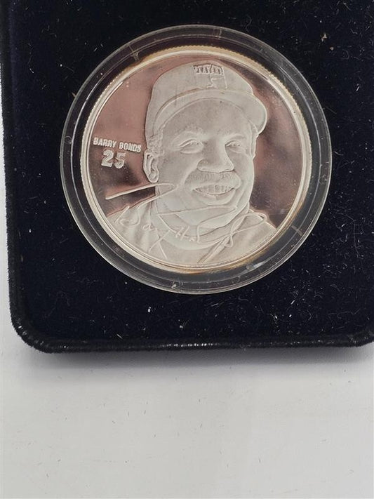 Barry Bonds The Highland Mint Silver Commemorative Coin .999