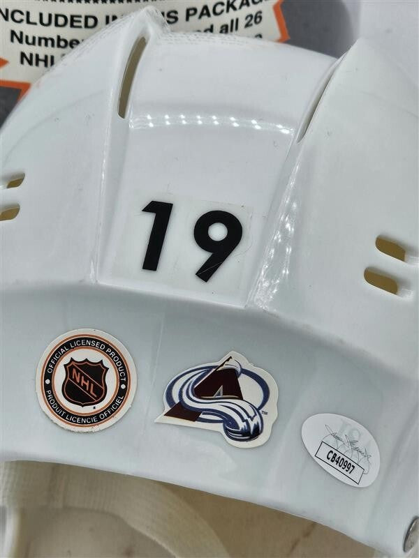 JOE SAKIC Signed Colorado Avalanche White Mini Helmet- JSA - CB40997