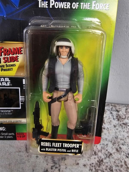 1997 POTF Star Wars Rebel Fleet Trooper with Blaster Pistol and Rifle Figure