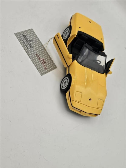 1986 Chevrolet Corvette, 1:24 Franklin Mint Diecast Precision Model Yellow