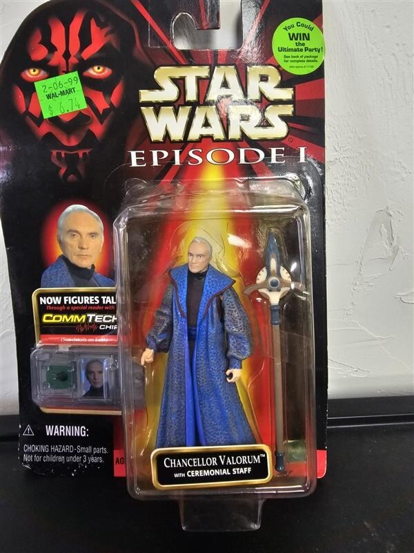 1998 Hasbro Star Wars Episode 1 Chancellor Valorum Action Figure