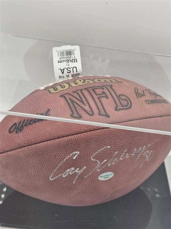 Detroit Lions Cory Schlesinger #30 Signed Football COA