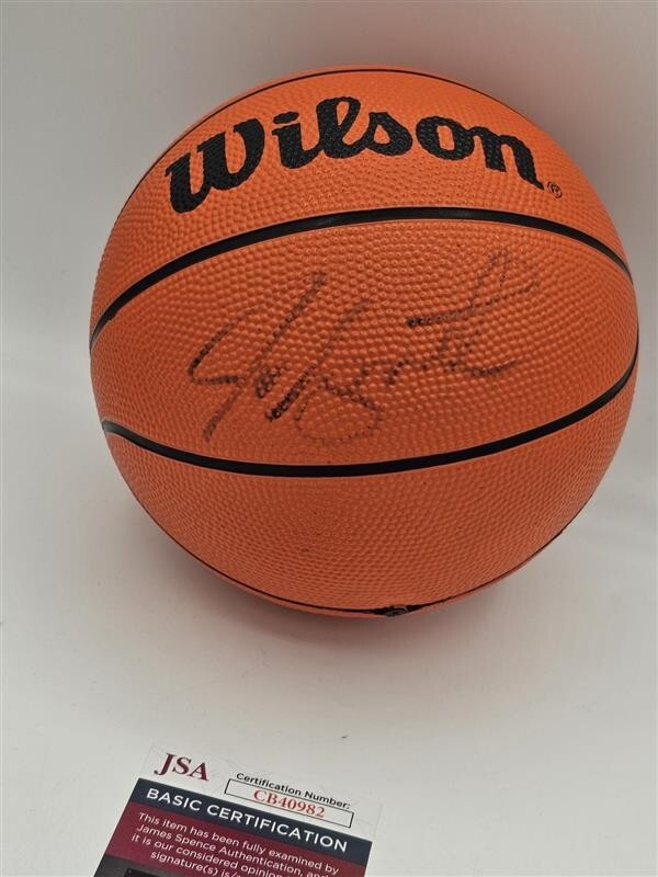 Joe Smith Signed Wilson 8" Mini Basketball 1995 #1 Draft Pick JSA Authenticated