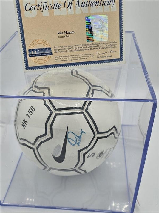 Autographed Mia Hamm Soccer Ball w/COA
