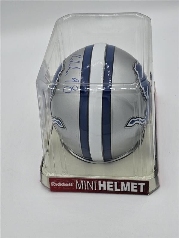 Kalimba Edwards Detroit Lions Autographed Signed Riddell Mini Helmet