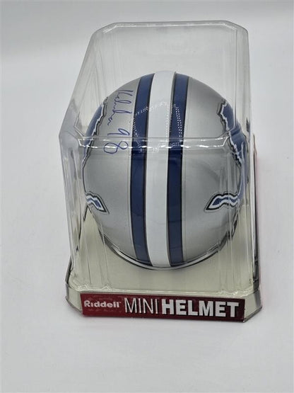 Kalimba Edwards Detroit Lions Autographed Signed Riddell Mini Helmet