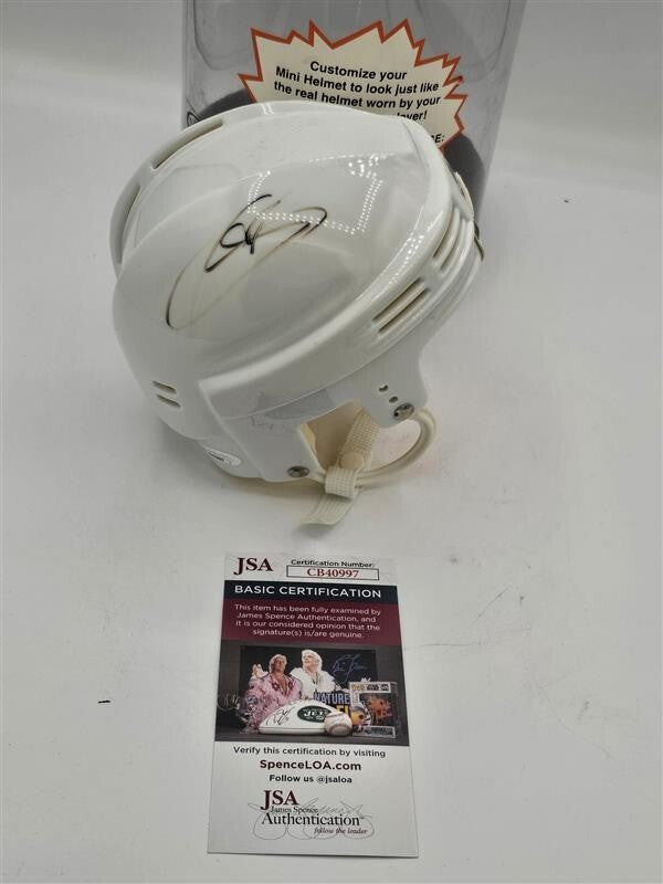 JOE SAKIC Signed Colorado Avalanche White Mini Helmet- JSA - CB40997