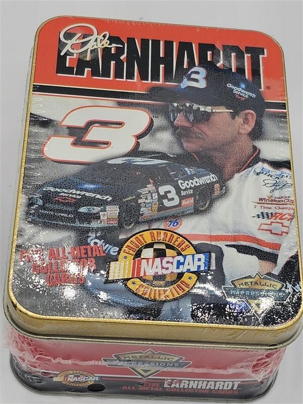 Dale Earnhardt Metallic Impressions NASCAR Metal Collector 5 Card Set Never Open