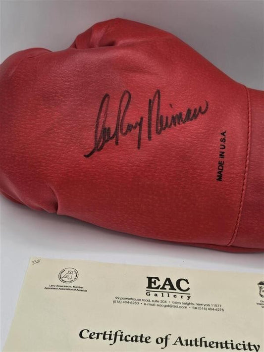 LEROY NEIMAN AUTOGRAPHED EVERLAST BOXING GLOVE COA INCLUDED
