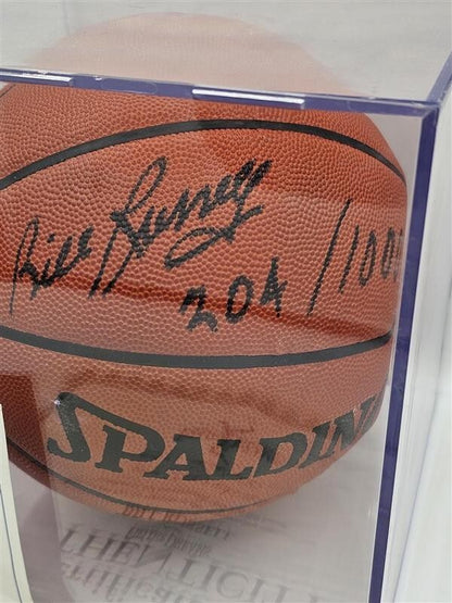 Bill Russell Autographed Signed Basketball with Display Case w/ COA Inscribed