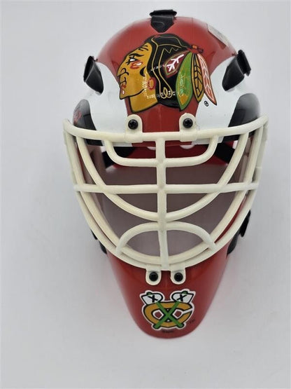 Ed Belfour Signed Chicago Blackhawks Riddell Mini Goalie Mask No COA