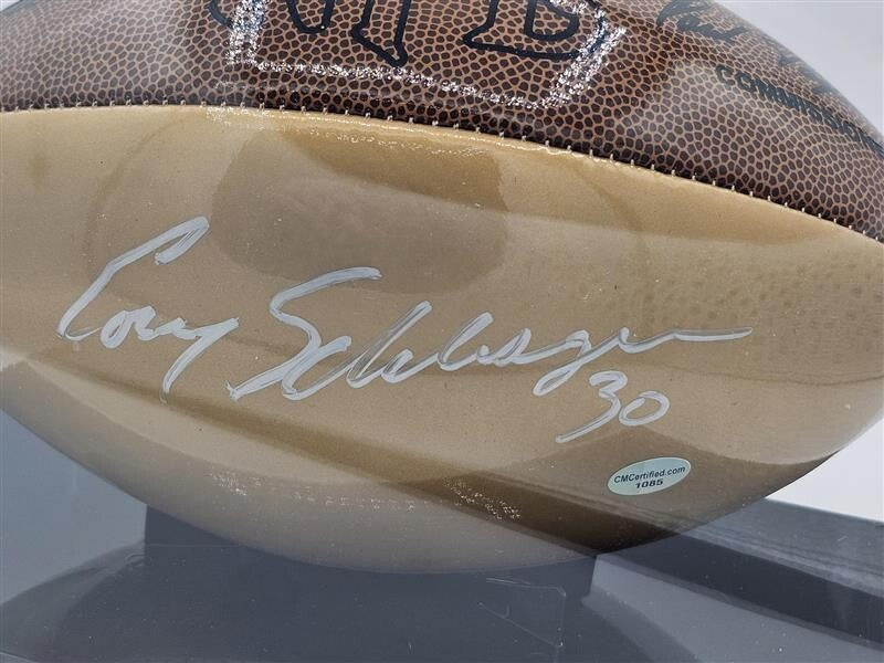 Detroit Lions Cory Schlesinger #30 Signed Football COA